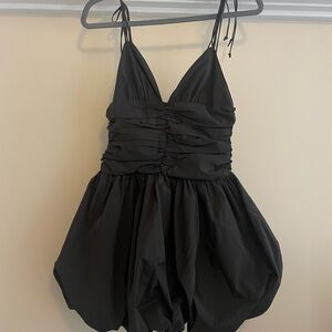 Skylar + Madison Black Tie Bubble Hem Dress